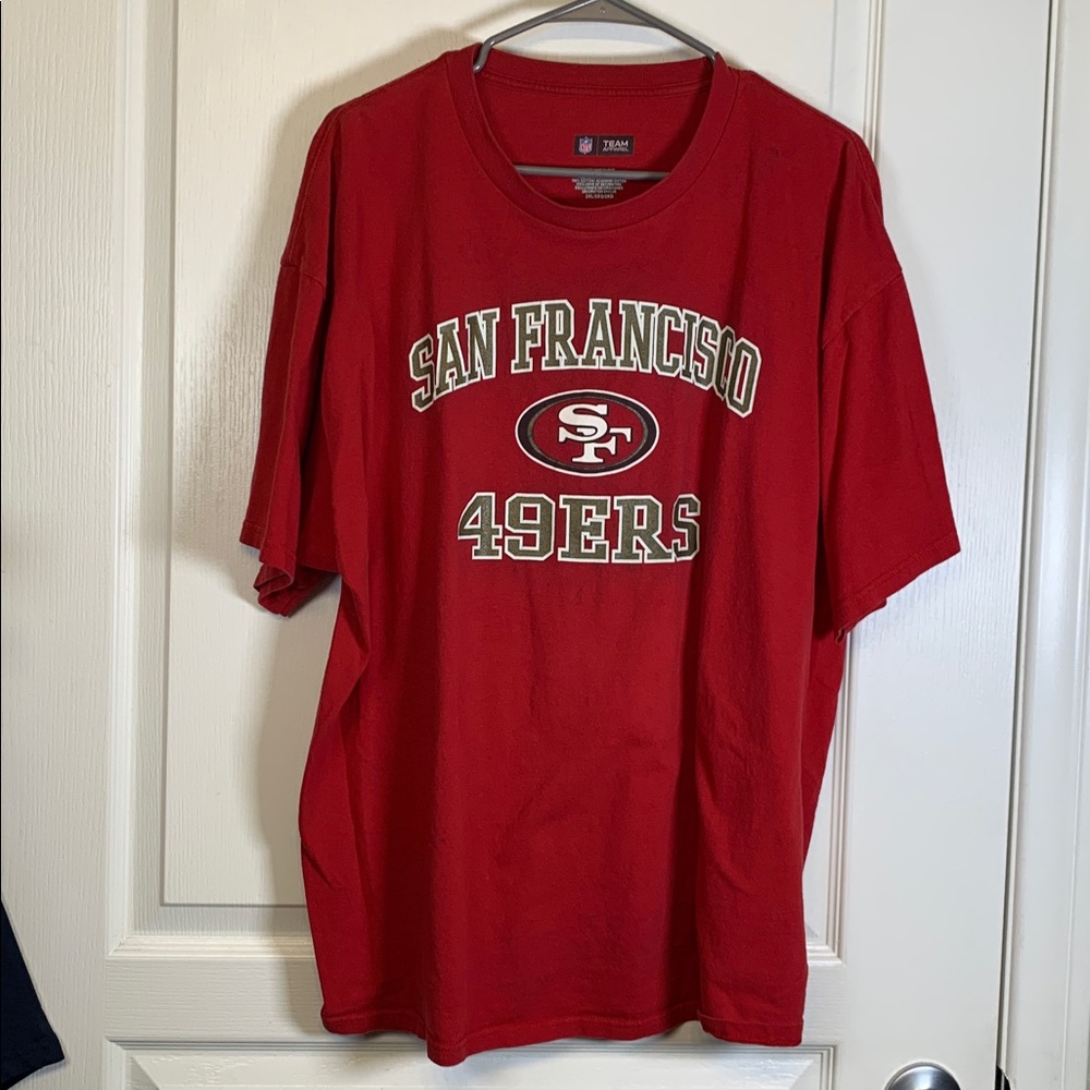 Team Apparel NFL 49ers San Francisco Red Football Shirt Size 2XL EUC #5078